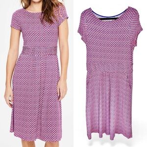 Boden Amelie Jersey Dress Women’s 12 L Multicolor Pullover Pockets Stretch